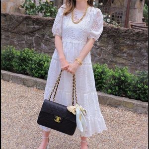 Moon River White Lace Maxi Dress